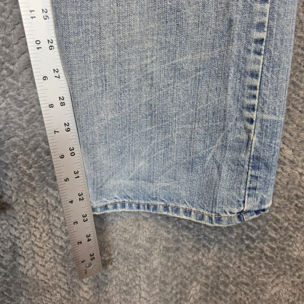 American Eagle Low Rise Bootcut Jeans Mens 32x34 Light Wash Distressed Cotton